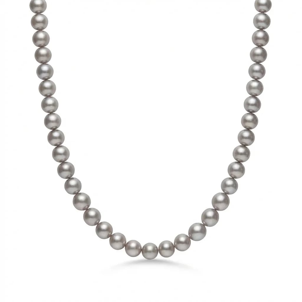 AI retouched pendant necklace - professional catalog photo