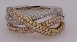 Gold ring before AI retouching - dust and shadows visible